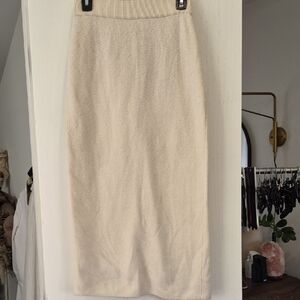 a new day Cream Knit Pencil Skirt